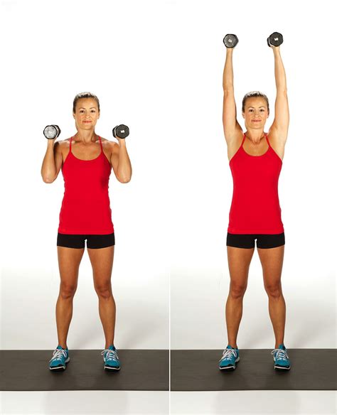 Overhead Shoulder Press Hold A Dumbbell In Each Hand Just Above The