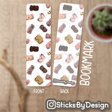 Boobies Bookmark Magnetic Option Body Positivity Bookmark Hot Sex Picture