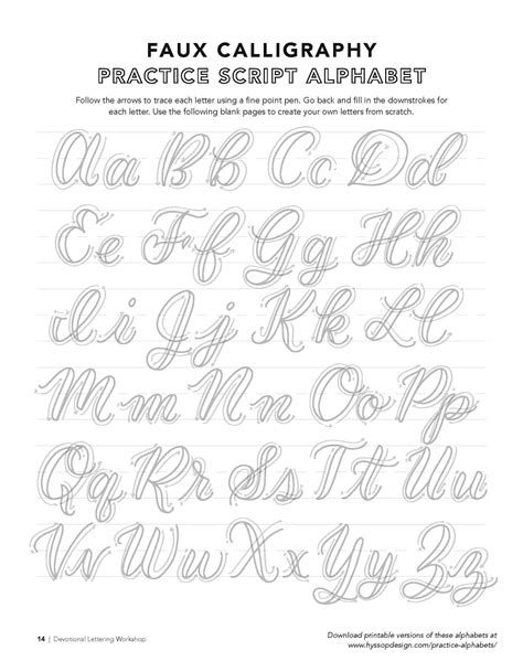 39 Awesome Free Printable Calligraphy Alphabet Worksheets Insectza