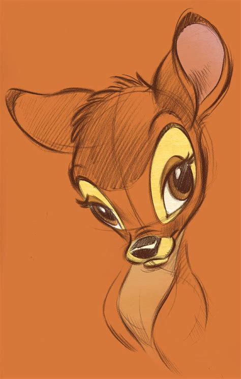 Bambi Sketch by Pedro Astudillo ディズニー Мультипликационные рисунки