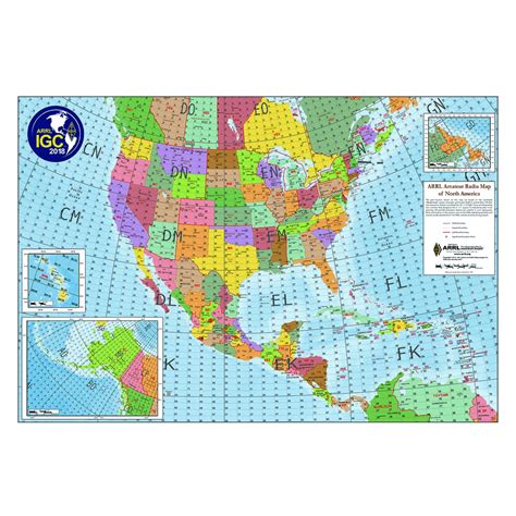 Amateur Radio Books Igc North American Wall Map Gpscentral Ca