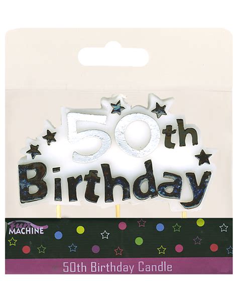 50th Birthday Banner Candle