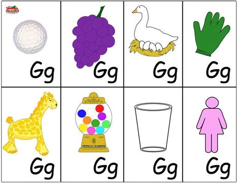 Pdf files for alphabet set 1 Flash Cards Letter G | Alphabet flashcards, Alphabet ...