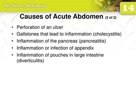Ppt 14 The Acute Abdomen Powerpoint Presentation Free Download Id
