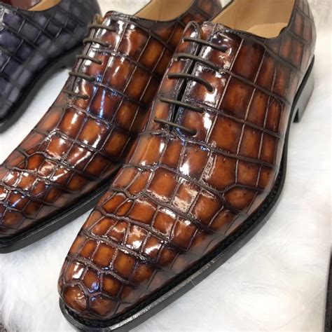 Alligator Shoes Mens Shoes Dress Shoes Gentleman Shoes Dapper Dan