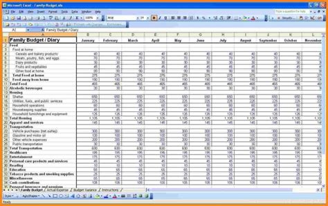 Personal Budget Spreadsheet Template Excel 2 —