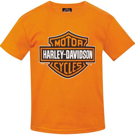 Trusted suppliers and leading harley davidson shirts suppliers offer these incredible collections at the most affordable prices and luring deals. Harley-Davidson Youth Bar & Shield Orange T-shirt | Camp ...