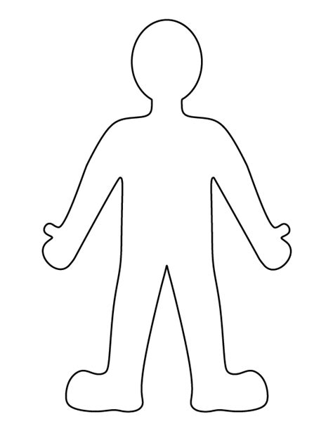 Free Printable Human Body Outline Template Pdf Reborneve