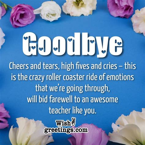 Emotional Farewell Messages For Teacher Wish Greetings