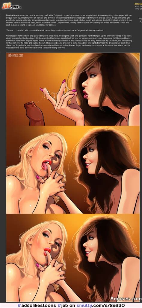 Jab Jabcomix Comix Comics Cartoons Brunette Blonde Cum Licking Sensual Oral Teasing