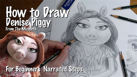 How To Draw Denise Piggy From The Muppets Kermits New Girlfriend Youtube