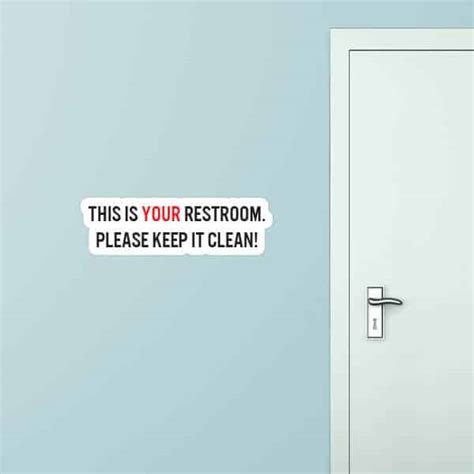 This Is Your Restroom Door Sticker Sticker Genius
