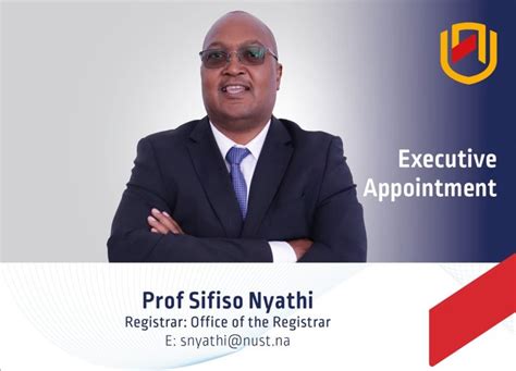Nust Namibia On Linkedin We Would To Congratulate Prof Sifiso Nyathi