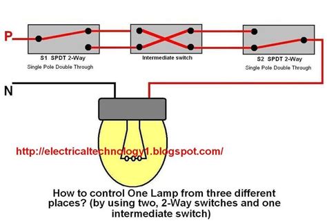 How To Control One Lamp From Three Different Places 3 Way Switch