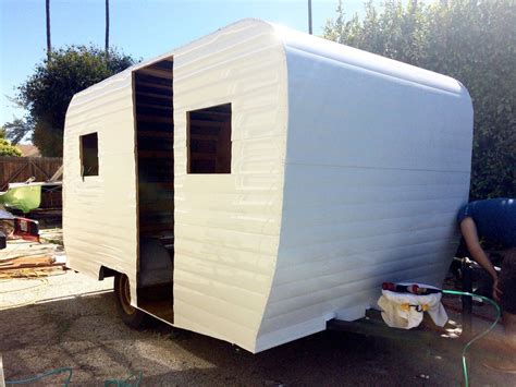 Vintage Trailers Restoration Trailer Remodel Window Installation