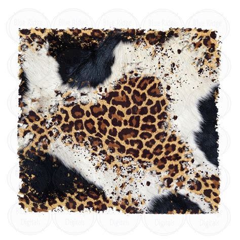 Leopard Cowhide Sublimation Background Shabby Distressed Etsy