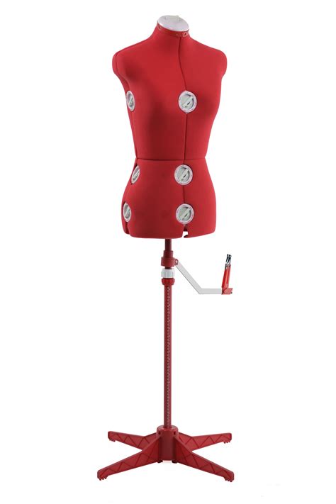 Singer Adjustable Dress Form Mannequin Red Size Smallmedium Fabric