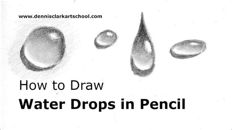 How To Draw Water Drops In Pencil Youtube