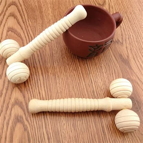 2pcs Body Care Face Lift Slimming Remove Line Massager Handle Wooden Tools Face Lift Tool