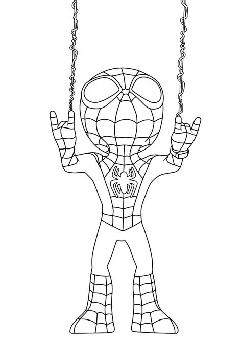 Spidey And His Amazing Friends 1 Coloring Page Free Printable