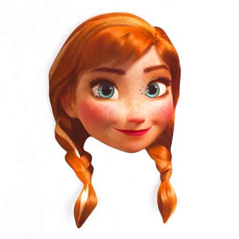 Disney Frozen Anna Cardboard Face Mask Partyrama