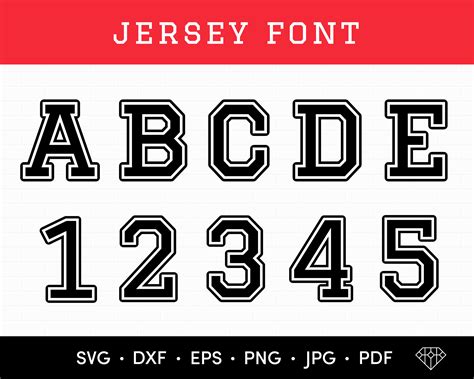 Jersey Letters Svg Jersey Font Svg Jersey Numbers Svg Etsy Jersey Hot