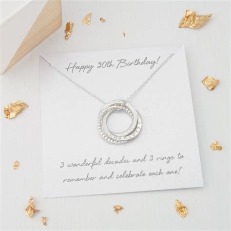 Unique 30th birthday gifts for her. Personalised 30th Birthday Gift, 30th Birthday Gift For Her, Personalized 30th Birthday Necklace ...