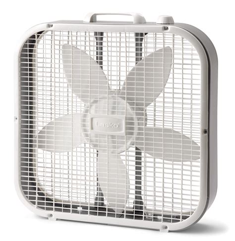 Lasko Cool Colors 20 Box Fan With 3 Speeds B20200 White