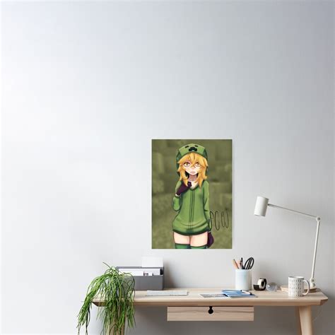 Minecraft Mob Talker Cupa The Creeper Poster By Qcoolcan Redbubble