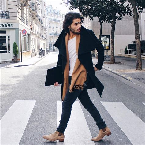 Shop men's suede boots at thursday boot company! Guys Outfits with Scarves - 26 Ways to Wear a Scarf for Men