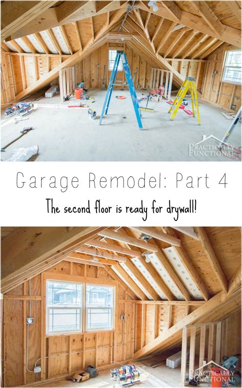 Garage Remodel Progress Upper Floor Framing And Electrical Work