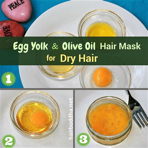 Egg yolk hair treatment is not only an inexpensive way of treating dull, damaged or falling hair, but is also a healthy and safe way to get smooth and moisturized hair. egg yolk and olive oil hair mask for dry hair # ...