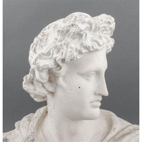 After Apollo Belvedere Cast Stone Bust Sculpture Chairish