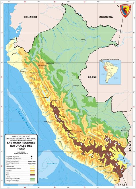 Mapa De Las Regiones Naturales Del Peru Viajar A Peru