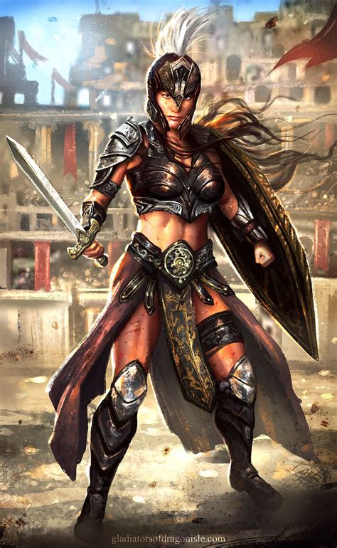 Artstation Gladiator Catherine Manthos Lappas Fantasy Female