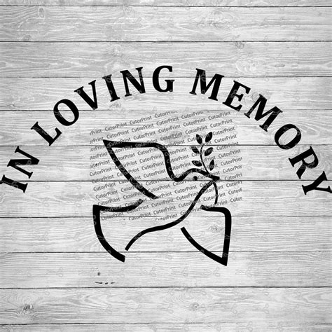 In loving memory Dove SVG,EPS & PNG Files | Digital Download files for