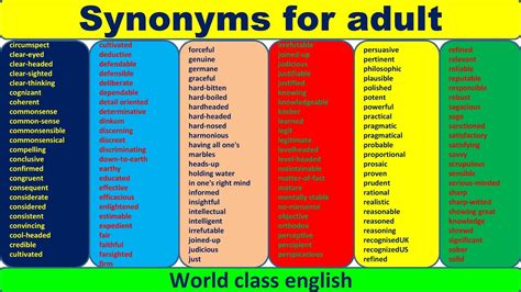 100 synonyms for adult synonyms antonyms for ielts antonyms synonyms for toefl english