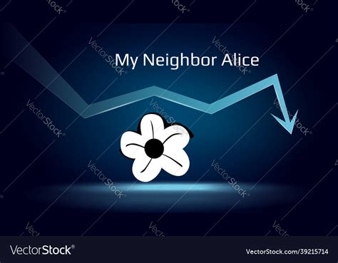 My Neighbor Alice In Downtrend And Price Falls Vector Image