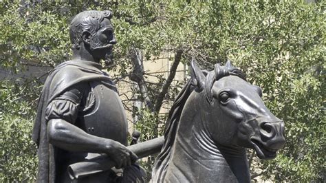 Equestrian Statue Of Pedro De Valdivia In Santiago De Chile Chile