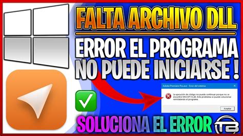 Programa NO Puede Iniciarse Porque FALTA ARCHIVO DLL En Windows Soluciona Error De Cualquier