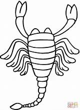 Coloring Scorpion Pages Scorpions Printable Color Version Supercoloring Clipart Categories sketch template