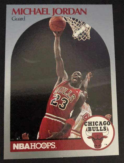 Michael Jordan 1990 Nba Hoops Card Rare Etsy