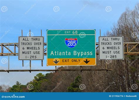 Atlanta Georgia Interstate 285 Bypass Sign Stock Photo Image Of