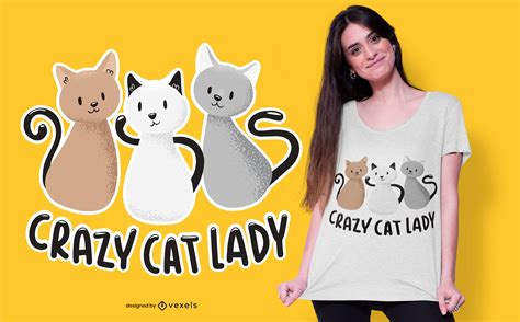 crazy cat lady t shirt designs graphics and more merch