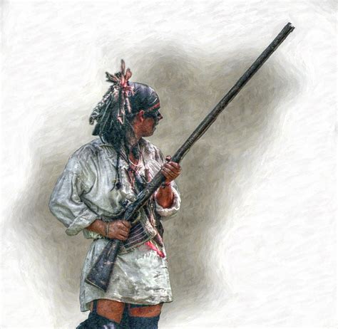 Warrior With Rifle French And Indian War Digital Art By Randy Steele