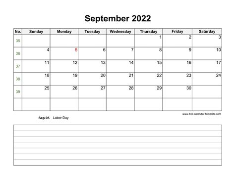 Blank Calendar September 2022 Pdf Month Calendar Printable