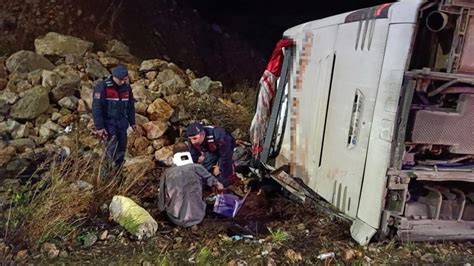 Mersin de otobüs kazası 9 ölü 30 yaralı Son Dakika Haberleri