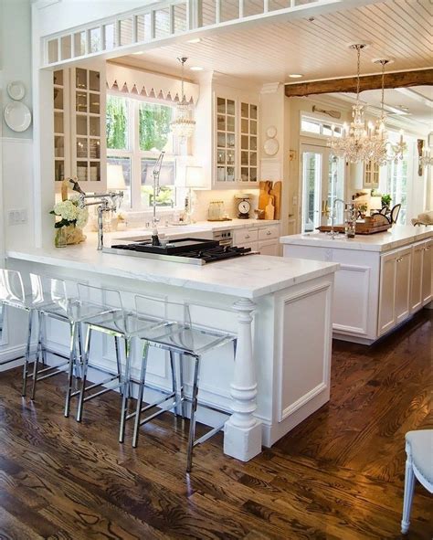 It has drawers and cupboards that offer extra countertop space thereby creating more space in the kitchen a glossy top and perfect styling give this unique all marble kitchen island with stools underneath a simple no fuss look. Creative Kitchen Islands With Stove Top Makeover Ideas (5 ...