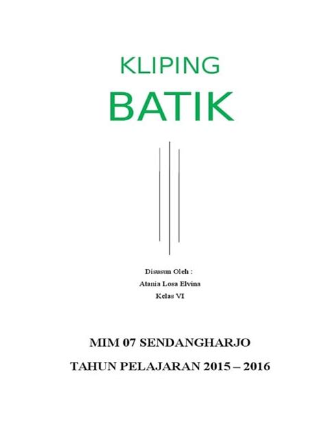 Contoh Cover Kliping untuk Tugas Sekolah & Cara Membuatnya