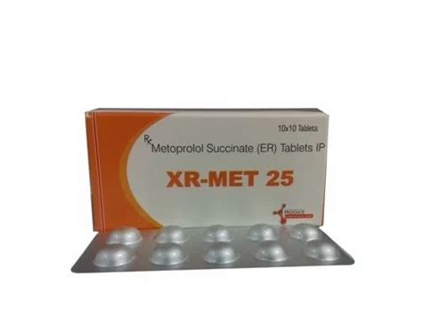 Metoprolol Succinate Er Xr Met 25 Tablet Packaging Type Alu Alu